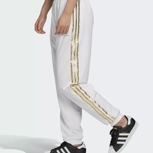 Adidas Originals Women's Bling Gold SST 2.0 Track Pants White Size Large